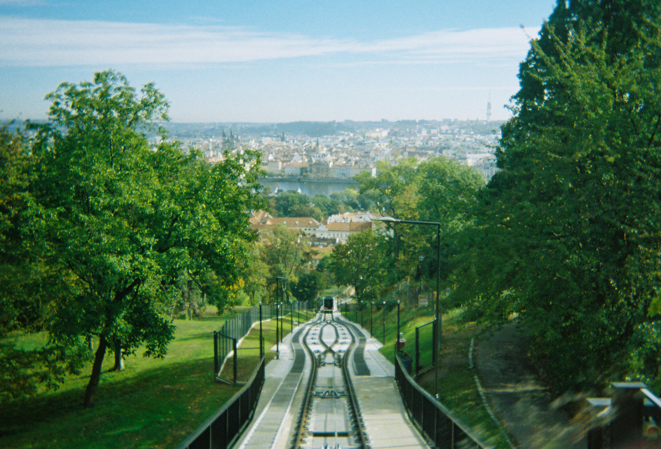 View from the Petřín funicular